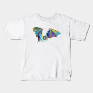 Cute Flying Halloween Bat Named Batrick Swayze Kids T-Shirt